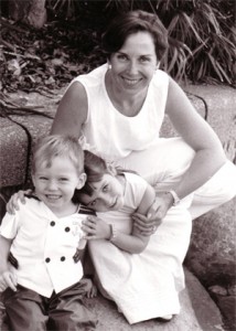 Julie Phillips with her children.